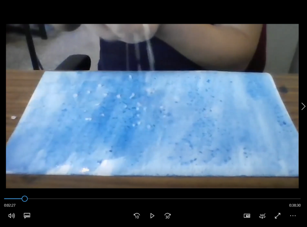 Making Christmas cards over Zoom at English Class 2