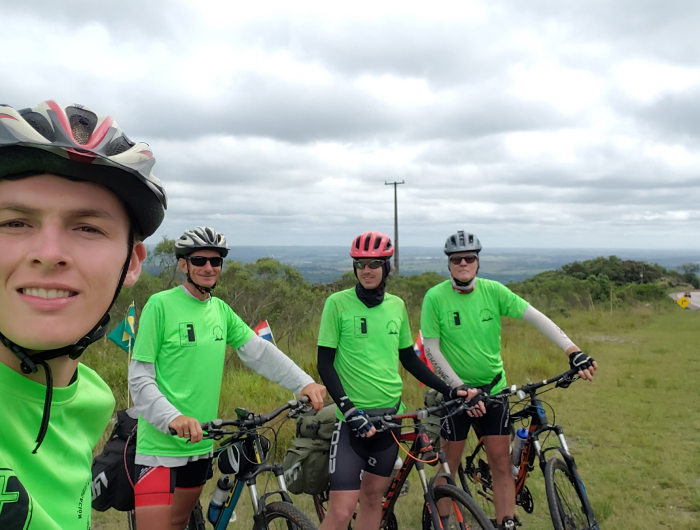 Image shows 4 bikers, illustrating new vocab "high hopes"